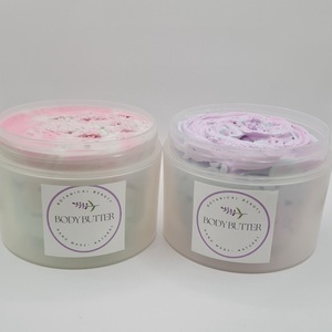 BODY BUTTER με βούτυρο καρυτέ, βούτυρο καρύδας, αμυγδαλέλαιο, έλαιο jojoba, αιθέριο έλαιο βανίλια ή βανίλια καρύδα, βιταμίνη Ε και φυτικά χρώματα. 160γρ - 2