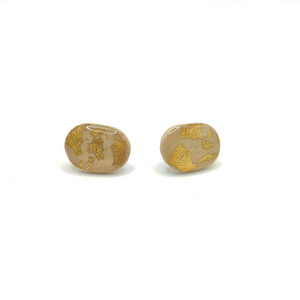 Σκουλαρίκια Χρυσή Άμμος οβάλ - πηλός, μικρά, φθηνά - 2