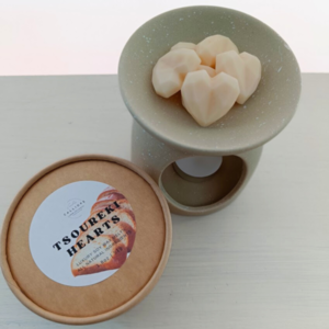 Wax melt box καρδιές με άρωμα τσουρέκι 51g 100% κερί σόγιας - κερί σόγιας, αρωματικά χώρου, 100% φυτικό, soy wax - 3