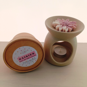 Wax melt box μαργαρίτες με άρωμα lily of the valley 76g 100% κερί σόγιας - κερί σόγιας, αρωματικά χώρου, 100% φυτικό, soy wax - 4