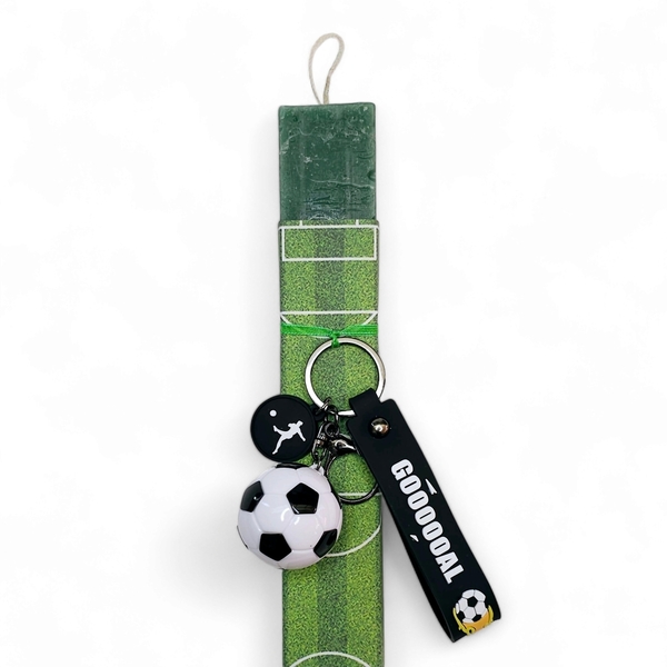 Λαμπάδα μπρελόκ μπάλα ποδοσφαίρου πράσινη αρωματική 25εκ. - αγόρι, λαμπάδες, για παιδιά, για εφήβους, σπορ και ομάδες - 2