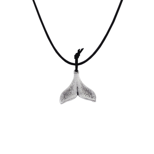 Ανδρικό μενταγιόν Ουρά φάλαινας ανάγλυφο - κορδόνια, δώρα για άντρες - 2