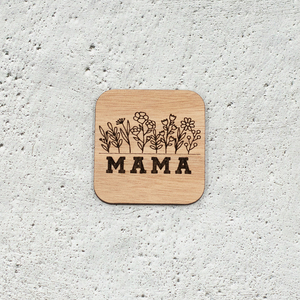 Μαγνητάκι MAMA - ξύλο, μαμά, μαγνητάκια ψυγείου, ημέρα της μητέρας - 2