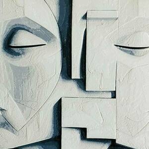 Τρισδιάστατος ανάγλυφος πίνακας "2 faces" - πίνακες & κάδρα, 3d, 3d κάδρο - 2