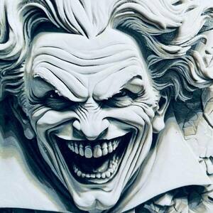 Τρισδιάστατος ανάγλυφος πίνακας "Joker" - πίνακες & κάδρα, 3d, 3d κάδρο - 3