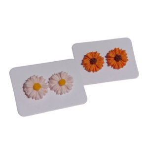 Daisy studs earrings από πολυμερικό πηλό - πηλός, λουλούδι, μικρά, boho, φθηνά