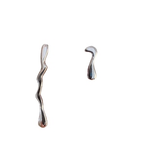 Ασημένια χειροποίητα σκουλαρίκια από τη συλλογή ‘Melting’’ - μοντέρνο, ασήμι 925, καρφωτά, boho
