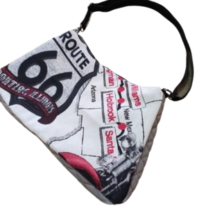 Τσάντα Ώμου, Baguette Bag με Σχέδιο και Μπεζ Δερματινη - ύφασμα, ώμου, χιαστί, all day, δερματίνη - 2