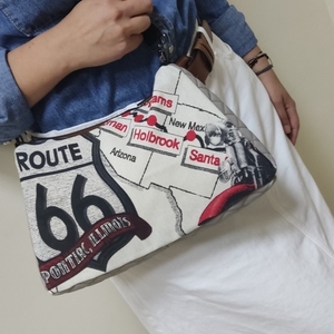 Τσάντα Ώμου, Baguette Bag με Σχέδιο και Μπεζ Δερματινη - ύφασμα, ώμου, χιαστί, all day, δερματίνη - 5