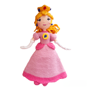 Πριγκίπισσα Peach Σούπερ Μάριο πλεκτή (25cm) - κορίτσι, λούτρινα, πριγκίπισσα, πριγκίπισσες