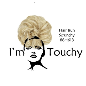 SCRUNCHY HAIR BUN 86H613 - μαλλί, μοδάτο, δώρα για γυναίκες, λαστιχάκια μαλλιών