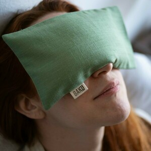 Μαξιλάρι ματιών αρωματοθεραπείας από λινάρι /Yoga pillow /21x11cm - βαμβάκι - 2