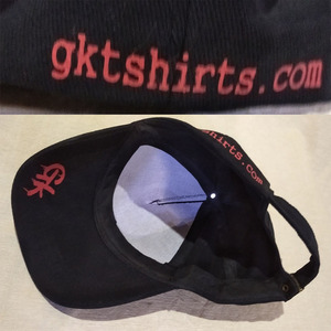 gk black & red cap - ύφασμα - 2