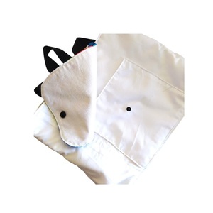 Χειροποίητη λευκή υφασμάτινη τσάντα πλάτης - backpack Y34 x M30 x Π12 εκ - ύφασμα, πλάτης, χειροποίητα, all day, πάνινες τσάντες - 4