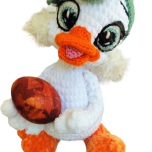 Πάπια χειροποίητη amigurumi - κορίτσι, αγόρι, λούτρινα, amigurumi, δώρο για βάφτιση