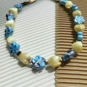 SUNNA NECKLACE - κοχύλι, πηλός, απαραίτητα καλοκαιρινά αξεσουάρ, λουλούδι, boho - 2