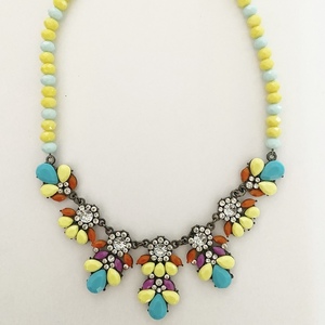 Colorful statement necklace - χάντρες, κοντά, seed beads