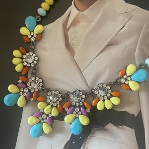 Colorful statement necklace - χάντρες, κοντά, seed beads - 3