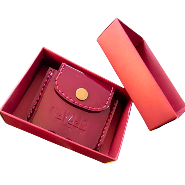 Luxury Δερμάτινο Μπρελόκ σε Κόκκινη Απόχρωση (Λουστρίνι) - δέρμα, σπιτιού - 2