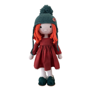 Πλεκτή κούκλα με αποσπώμενα ρούχα - κορίτσι, λούτρινα, amigurumi, πλεχτή κούκλα - 2