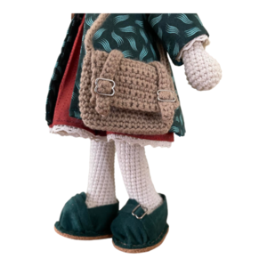 Πλεκτή κούκλα με αποσπώμενα ρούχα - κορίτσι, λούτρινα, amigurumi, πλεχτή κούκλα - 4
