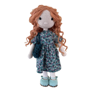 Πλεκτή ανοιξιάτικη κούκλα με αποσπώμενα ρούχα - κορίτσι, λούτρινα, amigurumi, πλεχτή κούκλα - 3