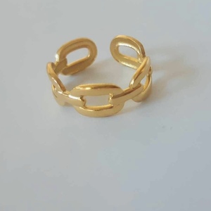Ατσάλινο χρυσό δαχτυλίδι ! - ατσάλι, αυξομειούμενα, φθηνά