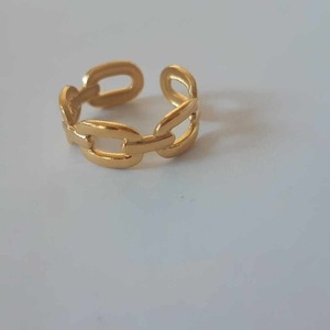 Ατσάλινο χρυσό δαχτυλίδι ! - ατσάλι, αυξομειούμενα, φθηνά - 2