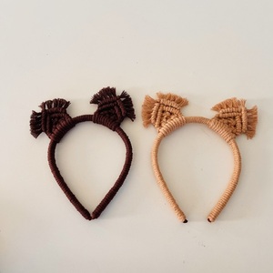 Macrame headband Bear - μαλλί, ύφασμα, νήμα, headbands