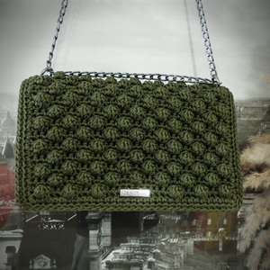 crochet shoulder bag handmade bag woman's bag - νήμα, ώμου, μεγάλες, all day, πλεκτές τσάντες - 3