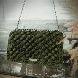 crochet shoulder bag handmade bag woman's bag - νήμα, ώμου, μεγάλες, all day, πλεκτές τσάντες - 5