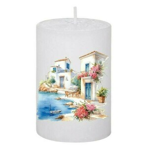 Κερί Καλοκαιρινό Santorini 84, 5x7.5cm - αρωματικά κεριά