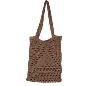 Shopping bag με διάτρητη πλέξη - νήμα, ώμου, μεγάλες, all day, πλεκτές τσάντες