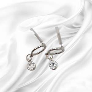 Obi \/ Σκουλαρίκια με στρας. - ασήμι, swarovski, μικρά - 2