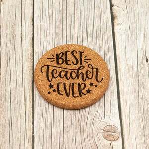 Σουβέρ για δασκάλα, Best teacher ever - ξύλο, μαγνητάκια, μαγνητάκια ψυγείου, για δασκάλους - 2