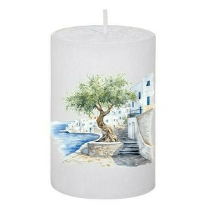 Κερί Καλοκαιρινό Greece Olives 122, 5x7.5cm - αρωματικά κεριά