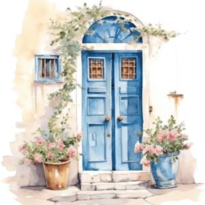 Κερί Καλοκαιρινό Greece Blue Doors 124, 5x7.5cm - αρωματικά κεριά - 2
