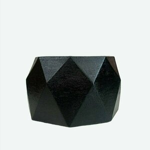 Tσιμεντένιο οκταγωνικό κασπώ 11.0 Χ 7.0 //yugen P black - τσιμέντο, κασπώ, σκυρόδεμα, διακόσμηση βεράντας - 3