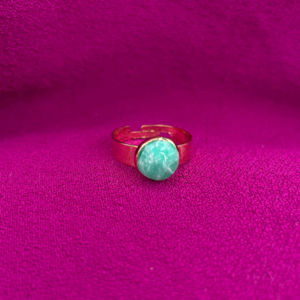 Χλόη | Χειροποίητο αυξομειούμενο δαχτυλίδι με πορτοκαλί ή πράσινο χρώμα πηλού και λευκά νερά & ρητίνη - πηλός, boho, αυξομειούμενα, φθηνά - 2