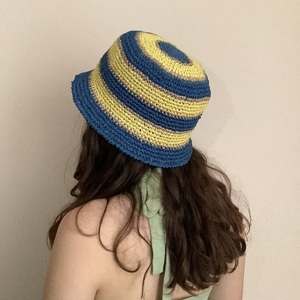 Ψάθινη καπέλο - νήμα, ψάθινα - 2