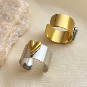 Δαχτυλίδι από Ατσάλι ZEUS χρυσό χρώμα επίχρυσο - επιχρυσωμένα, καρδιά, ατσάλι, αυξομειούμενα, φθηνά - 5