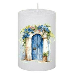 Κερί Καλοκαιρινό Greece Blue Doors 125, 5x7.5cm - αρωματικά κεριά