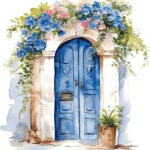 Κερί Καλοκαιρινό Greece Blue Doors 125, 5x7.5cm - αρωματικά κεριά - 2