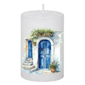 Κερί Καλοκαιρινό Greece Blue Doors 126, 5x7.5cm - αρωματικά κεριά