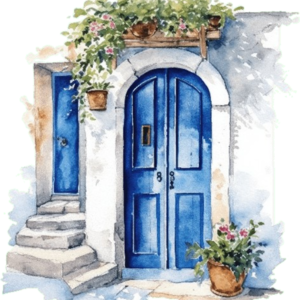 Κερί Καλοκαιρινό Greece Blue Doors 126, 5x7.5cm - αρωματικά κεριά - 2