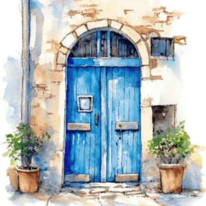 Κερί Καλοκαιρινό Greece Blue Doors 127, 5x7.5cm - αρωματικά κεριά - 2