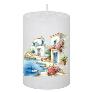 Κερί Καλοκαιρινό Santorini 128, 5x7.5cm - αρωματικά κεριά
