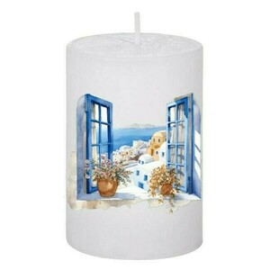 Κερί Καλοκαιρινό Santorini 129, 5x7.5cm - αρωματικά κεριά