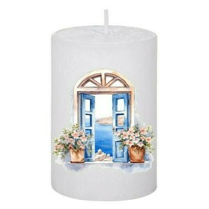 Κερί Καλοκαιρινό Santorini 130, 5x7.5cm - αρωματικά κεριά