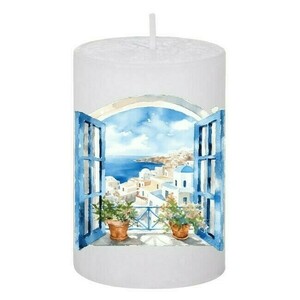 Κερί Καλοκαιρινό Santorini 131, 5x7.5cm - αρωματικά κεριά